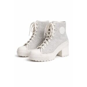 Converse‎ Chuck 70 De Luxe Heel Shoes Women Sz 10.5  White Platform Knit A07535C